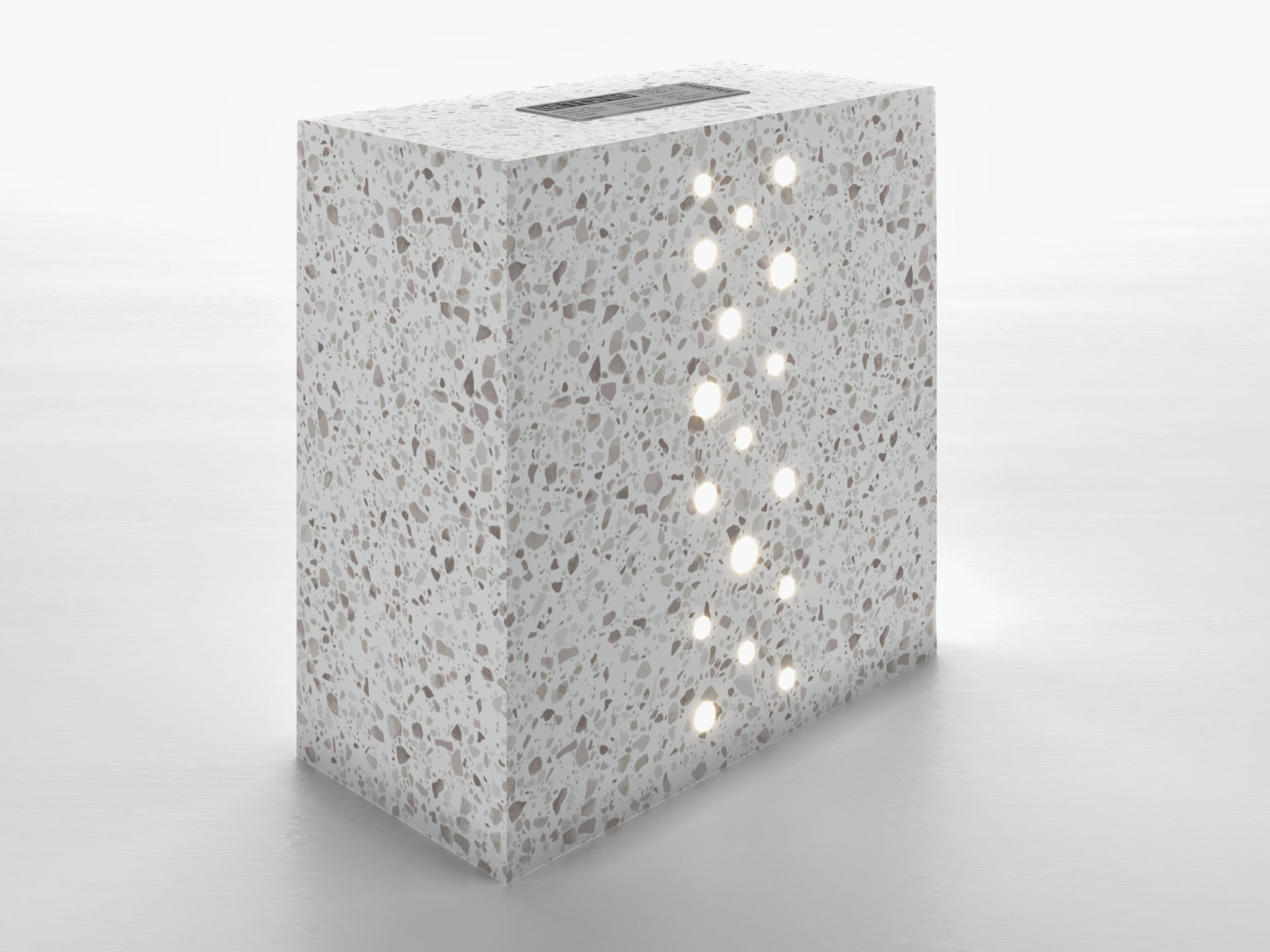 Cassini Tuğla - 200x200x100mm Arka Perspektif Görünüş