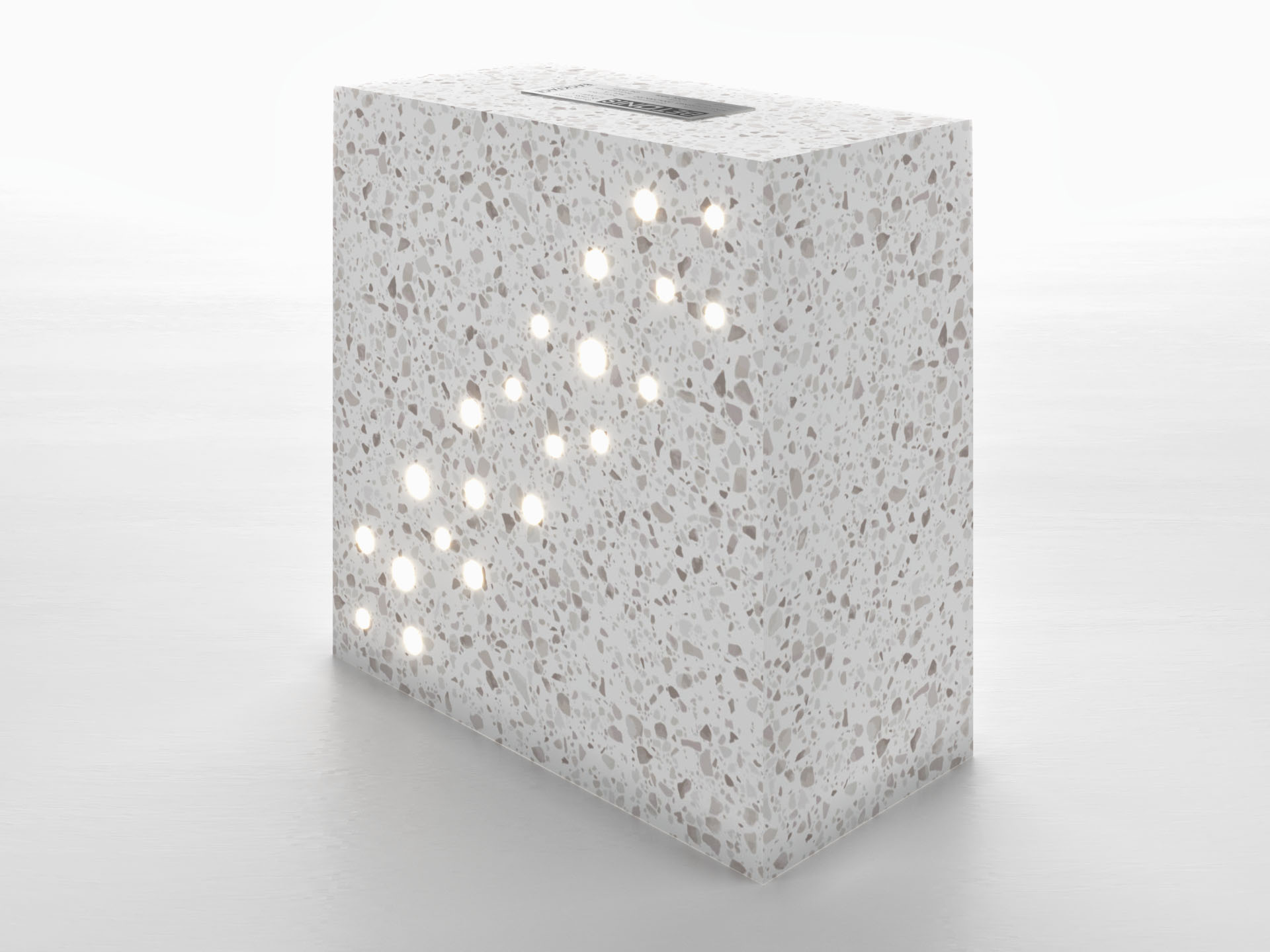 Cassini 45 Tuğla - 200x200x100mm Ön Perspektif