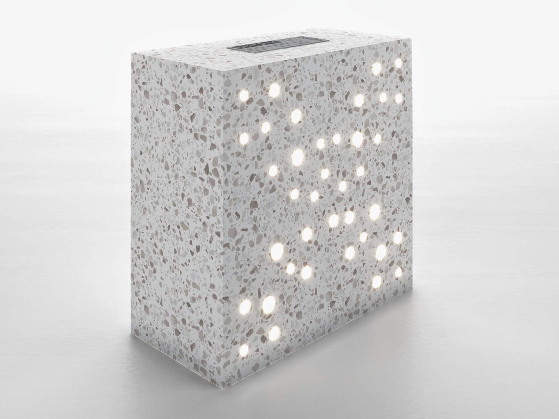 Cassini Cross Tuğla - 200x200x100mm Arka Perspektif Görünüş